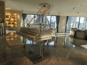 Custom Mechanical Crystal Grand Piano with Auto Play System Acrylic 2025 New Style