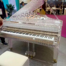 Factory Direct Grand Piano Factory 2026 NEW Model Acrylic Crystal Carved Luxury Grand Mechanical Piano OEM